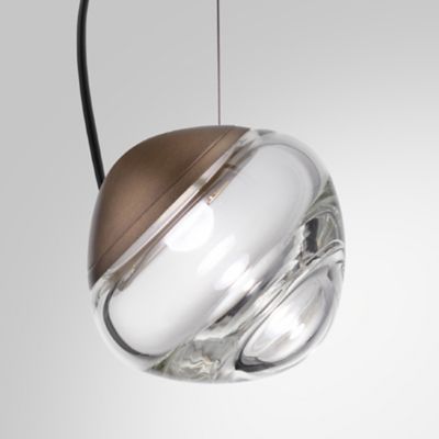 Vistosi Pure LED Mini Pendant Light - Color: Bronze - PURESP0000CCBR2CRTRL2