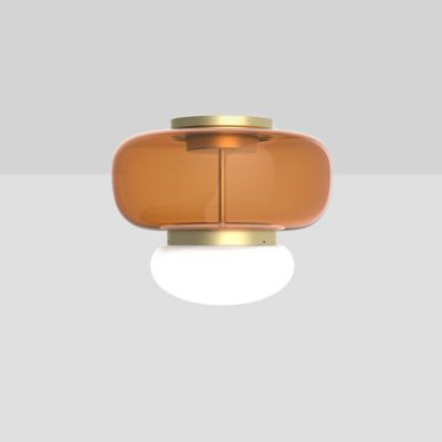 Vistosi Faro LED Flushmount Light - Color: Amber - Size: Small - FAROPL000P