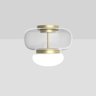 Vistosi Faro LED Flushmount Light - Color: Amber - Size: Small - FAROPL000P