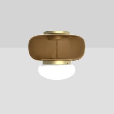 Vistosi Faro LED Flushmount Light - Color: Brown - Size: Small - FAROPL000P