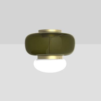 Vistosi Faro LED Flushmount Light - Color: Green - Size: Small - FAROPL000P