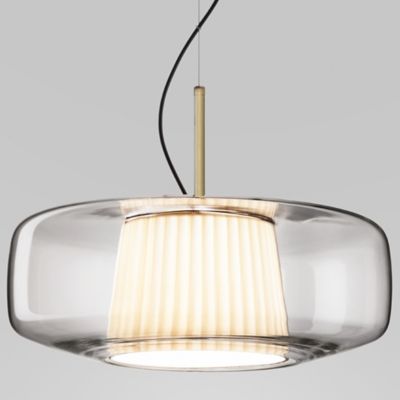 Vistosi Plisse' LED Pendant Light in Clear