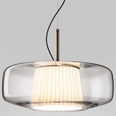 Vistosi Plisse LED Pendant Light - Color: Clear - PLISSSP000GCCBR2CRPSL221