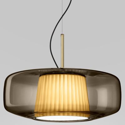 Vistosi Plisse LED Pendant Light - Color: Grey - PLISSSP000GCCAVSFUPSL221U