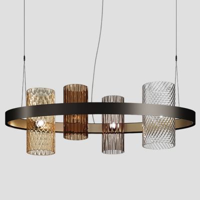 Vistosi Armonia Linear Chandelier - Color: Gold - Size: 4 light - ARMONSPOV