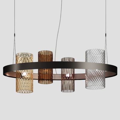 Vistosi Armonia Linear Chandelier - Color: Copper - Size: 4 light - ARMONSP