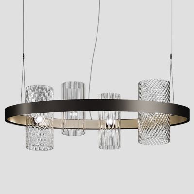 Vistosi Armonia Linear Chandelier - Color: Gold - Size: 4 light - ARMONSPOV