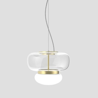 Vistosi Faro LED Pendant Light - Color: Silver - Size: Small - FAROSP000P02