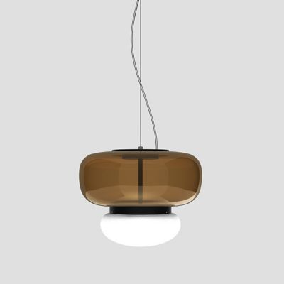 Vistosi Faro LED Pendant Light - Color: Silver - Size: Small - FAROSP000P02