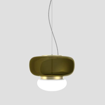 Vistosi Faro LED Pendant Light - Color: Green - Size: Small - FAROSP000P02O