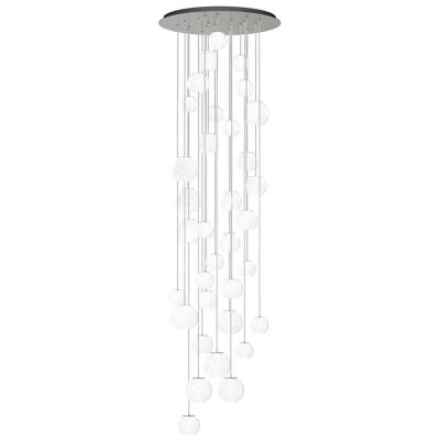 Vistosi Oto SP Rain Circle Chandelier - Color: Silver - Size: 12 light - OT