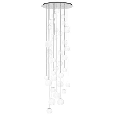 Vistosi Oto SP Rain Circle Chandelier - Color: Silver - Size: 12 light - OT