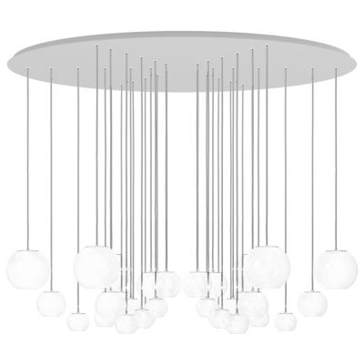 Vistosi Oto SP Chandelier - Color: White - Size: 9 light - OTO SP CHA BCRI 