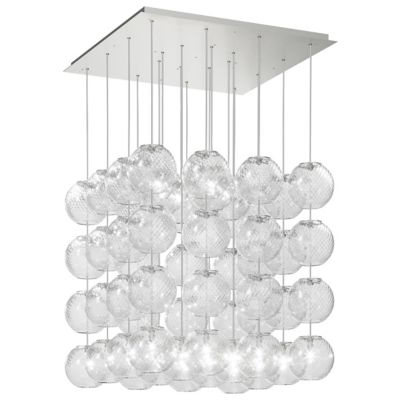 Vistosi Oto SP Cube Chandelier - Color: Clear - Size: 12 light - OTO SP CUB