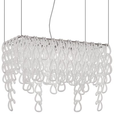 Vistosi Minigiogali Rectangular Linear Chandelier - Color: White - Size: 3 