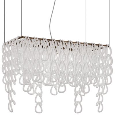 Vistosi Minigiogali Rectangular Linear Chandelier - Color: White - Size: 3 