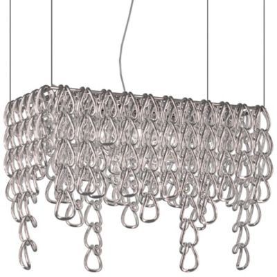 Vistosi Minigiogali Rectangular Linear Chandelier - Color: Silver - Size: 3