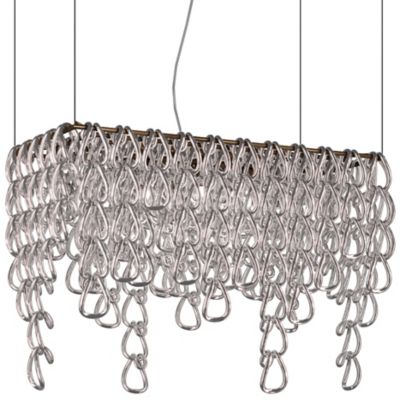 Vistosi Minigiogali Rectangular Linear Chandelier - Color: Silver - Size: 3