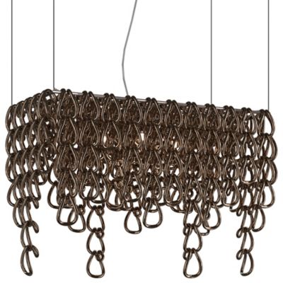 Vistosi Minigiogali Rectangular Linear Chandelier - Color: Bronze - Size: 3