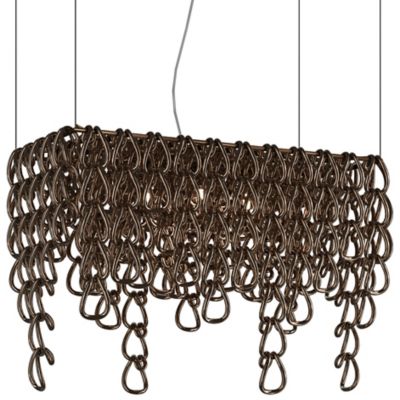 Vistosi Minigiogali Rectangular Linear Chandelier - Color: Bronze - Size: 3