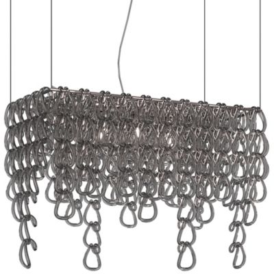 Vistosi Minigiogali Rectangular Linear Chandelier - Color: Grey - Size: 3 l