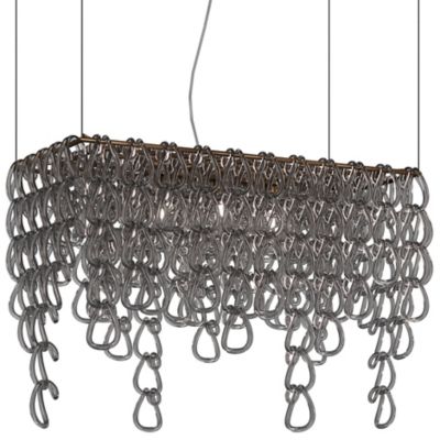 Vistosi Minigiogali Rectangular Linear Chandelier - Color: Grey - Size: 3 l