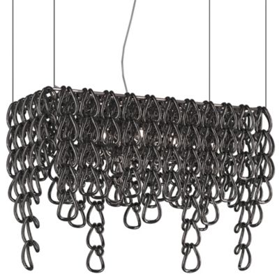 Vistosi Minigiogali Rectangular Linear Chandelier - Color: Black - Size: 3 