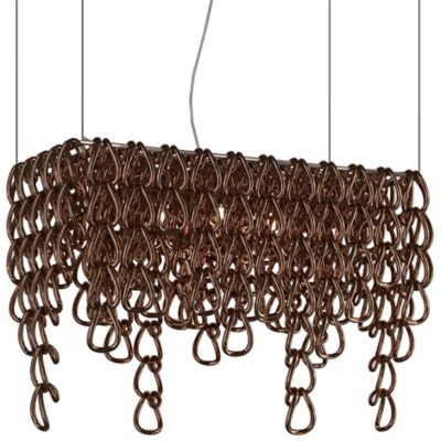 Vistosi Minigiogali Rectangular Linear Chandelier - Color: Copper - Size: 3