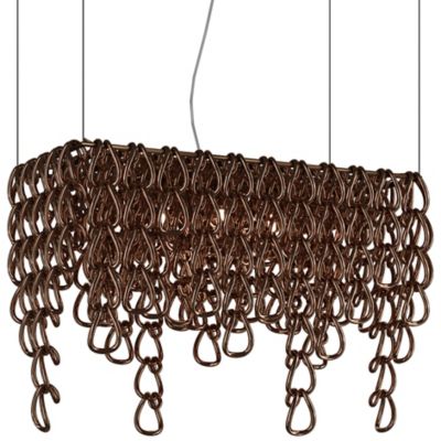 Vistosi Minigiogali Rectangular Linear Chandelier - Color: Copper - Size: 3