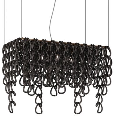 Vistosi Minigiogali Rectangular Linear Chandelier - Color: Black - Size: 3 