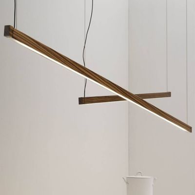 Vesoi Travetta LED Linear Chandelier Light - Color: Brown - Size: 39 In - s