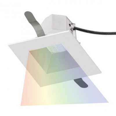 WAC Lighting Aether 3.5-Inch Square Color Changing Recessed Kit - Color: Wh