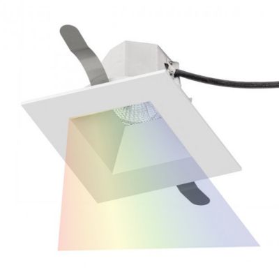 WAC Lighting Aether 3.5-Inch Square Color Changing Recessed Kit - Color: Wh