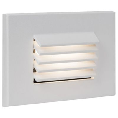 WAC Lighting Horizontal Louvered LED Step and Wall Light - Color: White - W