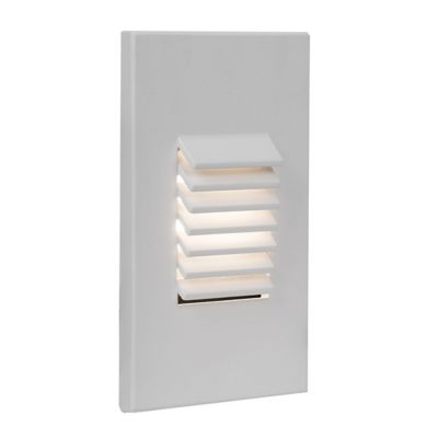 WAC Lighting Vertical Louvered LED Step and Wall Light - Color: White - WL-