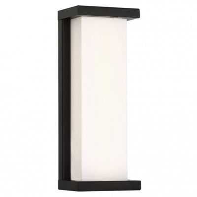 dweLED Case LED Outdoor Wall Sconce - Color: Black - Size: 14es - WS-W47