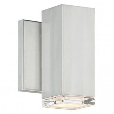 dweLED Block LED Wall Sconce - Color: Silver - Size: 6 es - WS-W61806-AL