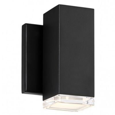 dweLED Block LED Wall Sconce - Color: Black - Size: 6 es - WS-W61806-BK