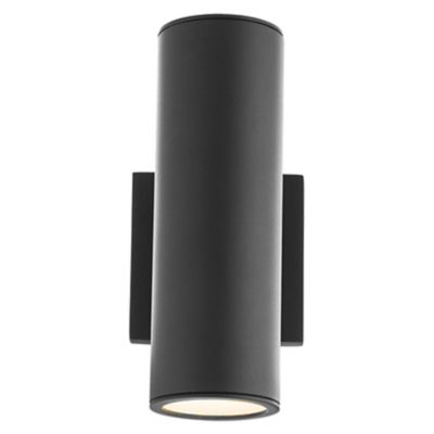 WAC Lighting Cylinder LED Outdoor Wall Sconce - Color: Black - Size: Medium