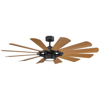 WAC Lighting Windmill LED Smart Ceiling Fan - Color: Black - Blade Color: D