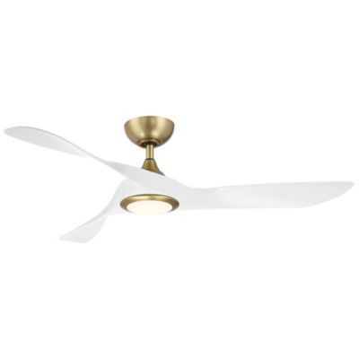 WAC Lighting Swirl LED Smart Ceiling Fan - Color: Brass - F-074L-SB/MW