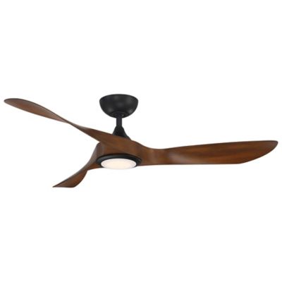 WAC Lighting Swirl LED Smart Ceiling Fan - Color: Black - F-074L-MB/DK