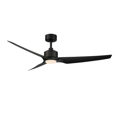 WAC Lighting Stella LED Smart Ceiling Fan - Color: Black - Blade Color: Mat