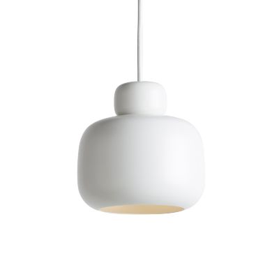 Woud Stone Mini Pendant, Set of 2 - Color: White - Size: 1 light - 139070