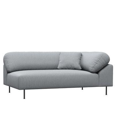 Woud Collar Open Left End Sofa - Color: Grey - 650855