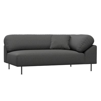 Woud Collar Open Left End Sofa - Color: Brown - 650849