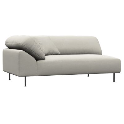 Woud Collar Open Right End Sofa - Color: Cream - 650844