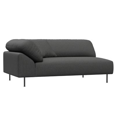 Woud Collar Open Right End Sofa - Color: Brown - 650850