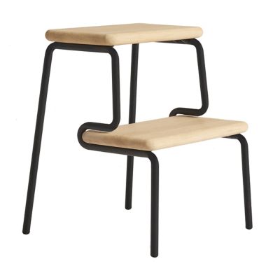 WOU2453554 Woud Slalom Step Stool - Color: Brown - 110734 sku WOU2453554