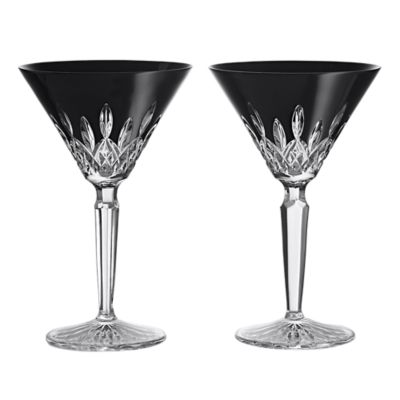 Waterford Lismore Black Martini, Set of 2